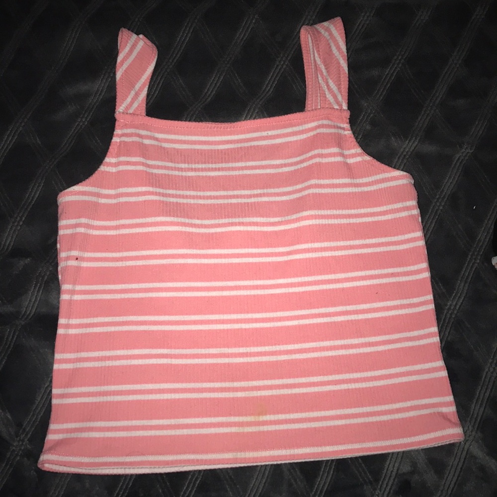 Pink and white tank top Size- XL